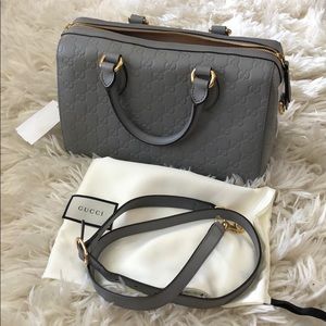 Gucci guccissima signature top handle Boston bag